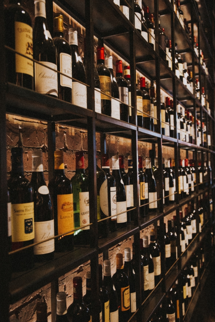 Wine Bottles Stock